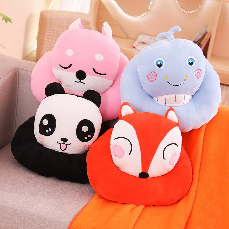 Симпатичная плюшевая игрушка в виде лисы и Кита мягкая мультяшная подушка
