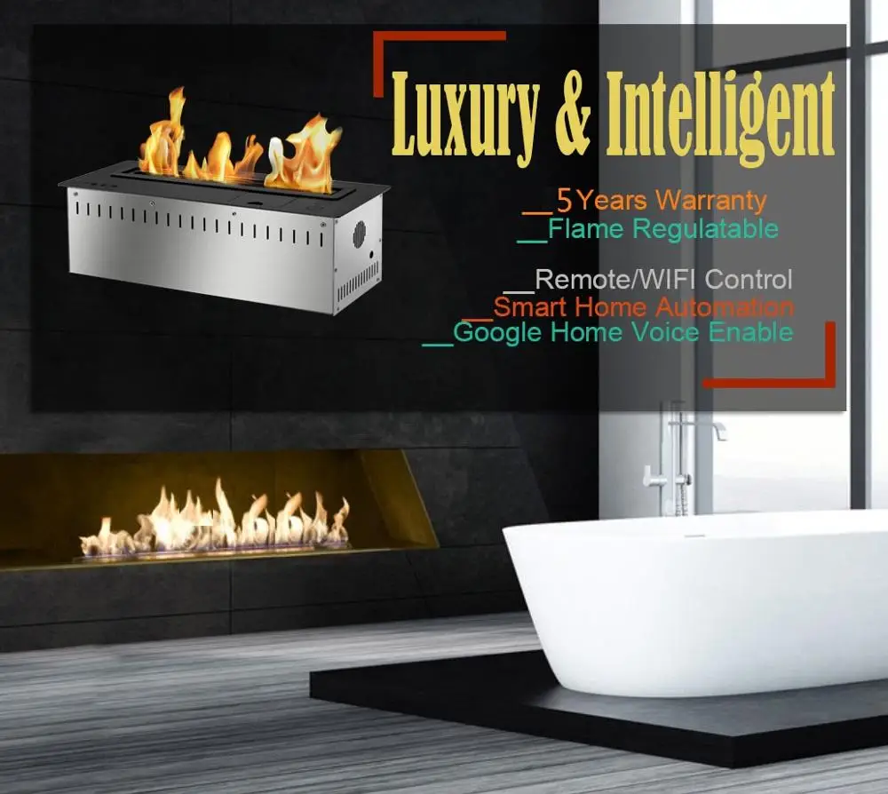 

Inno-Fire 36 inch modern smart fireplace fireplace bio ethanol