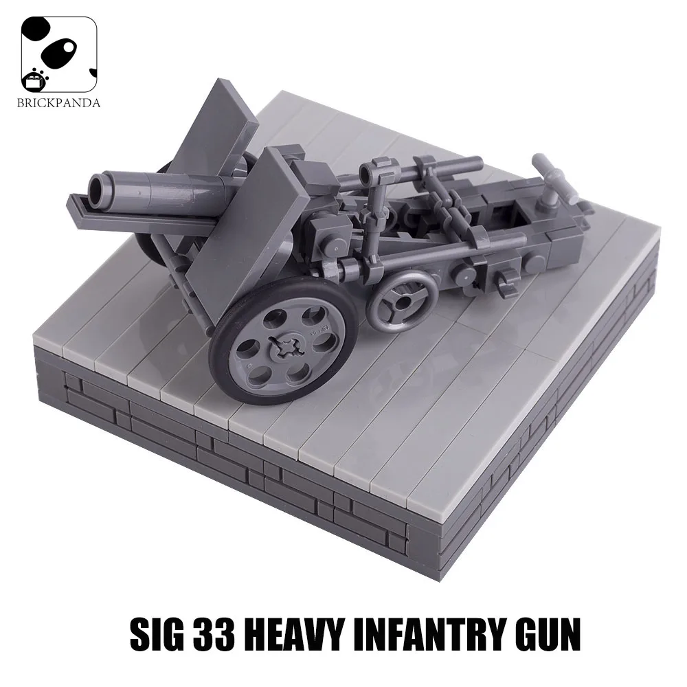 Набор строительных блоков MOC Military WW2: оружие немецкая Мини артиллерия фигурки SIG33