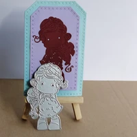 cute little fat girl decoration accessories metal cutting mold diy scrapbook card template paper handicrafts