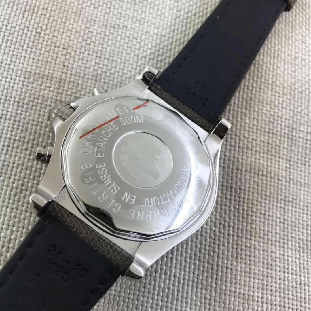 

Classic New Quartz Chronograph Men Stopwatch Sapphire Crystal Japanese Rotatable Bezel Green Canvas Leather Sport Watches