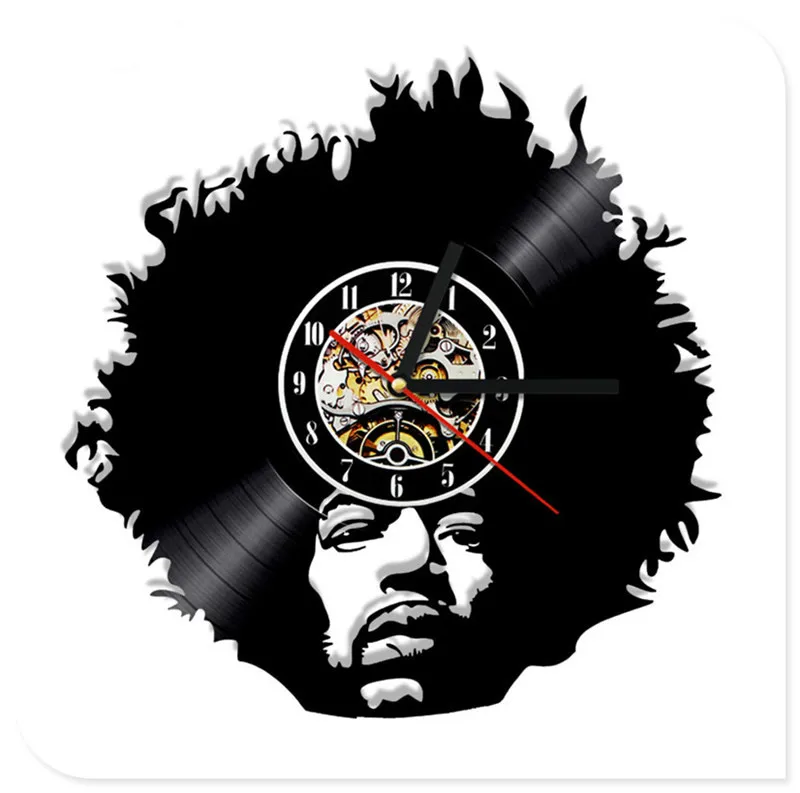 4 Jimi Hendrix 3D ручной работы художественное зеркало настенные часы виниловая запись наклейка для стены в виде часов домашний декор поддержка Прямая - Цвет: 4
