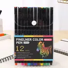Цветная гелевая ручка Fineline, 12 шт.компл., 0,4 мм, с тонким наконечником, подарок товары для рукоделия, Канцтовары, школьные и офисные принадлежности от Kevin  sasa