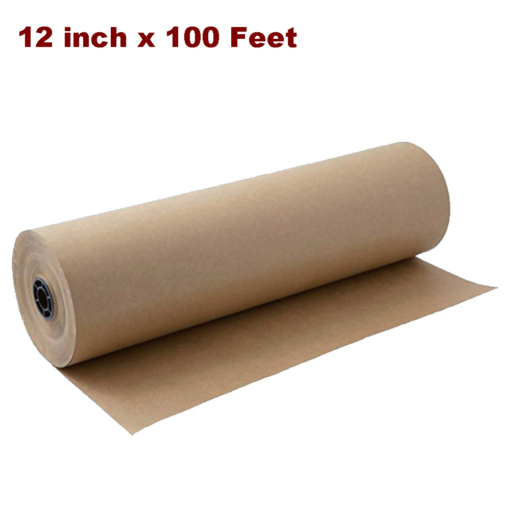 12 дюймов рулон крафт-бумаги переработанные рулоны натуральной коричневая