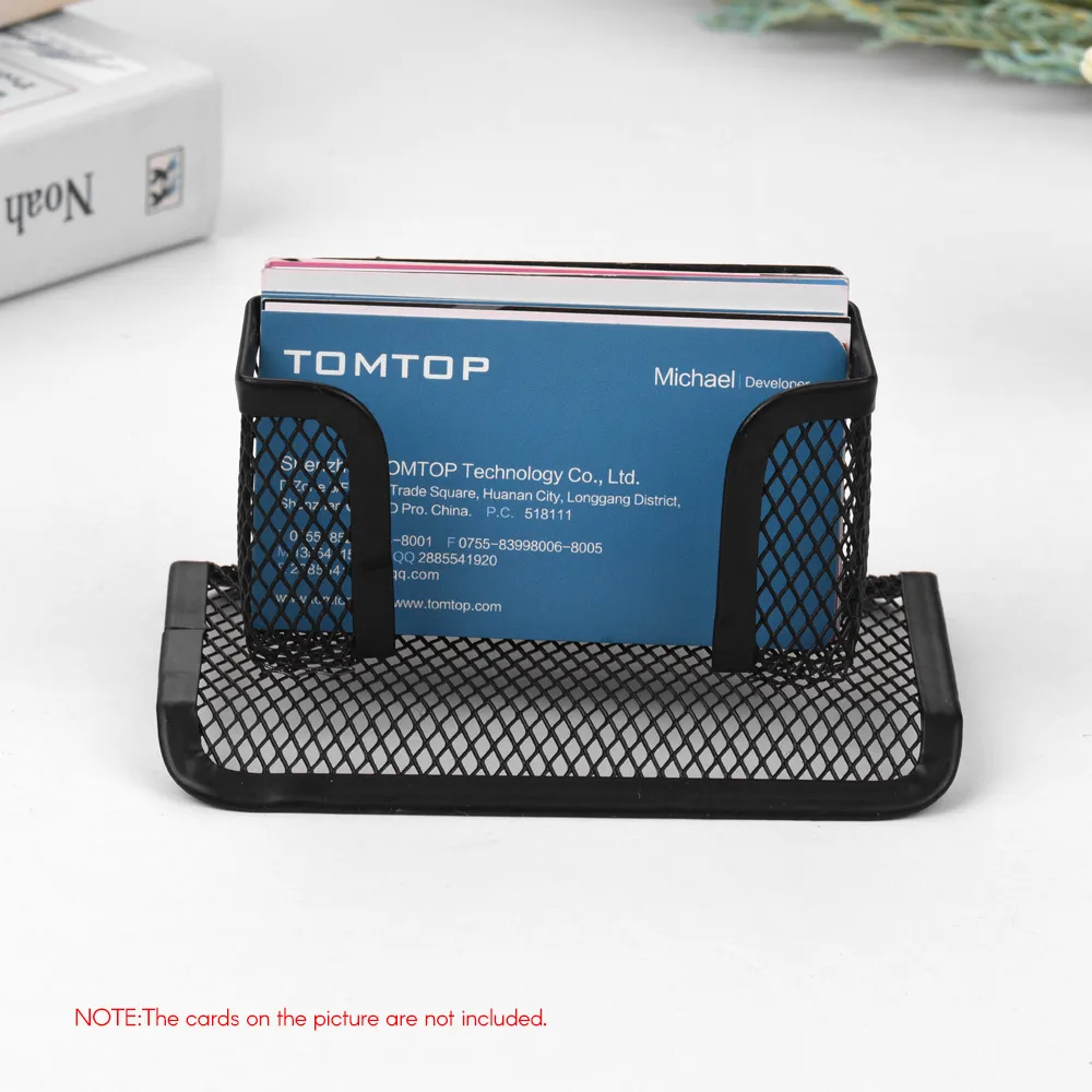 Металлический Сетчатый держатель для визитных карточек органайзер подставка