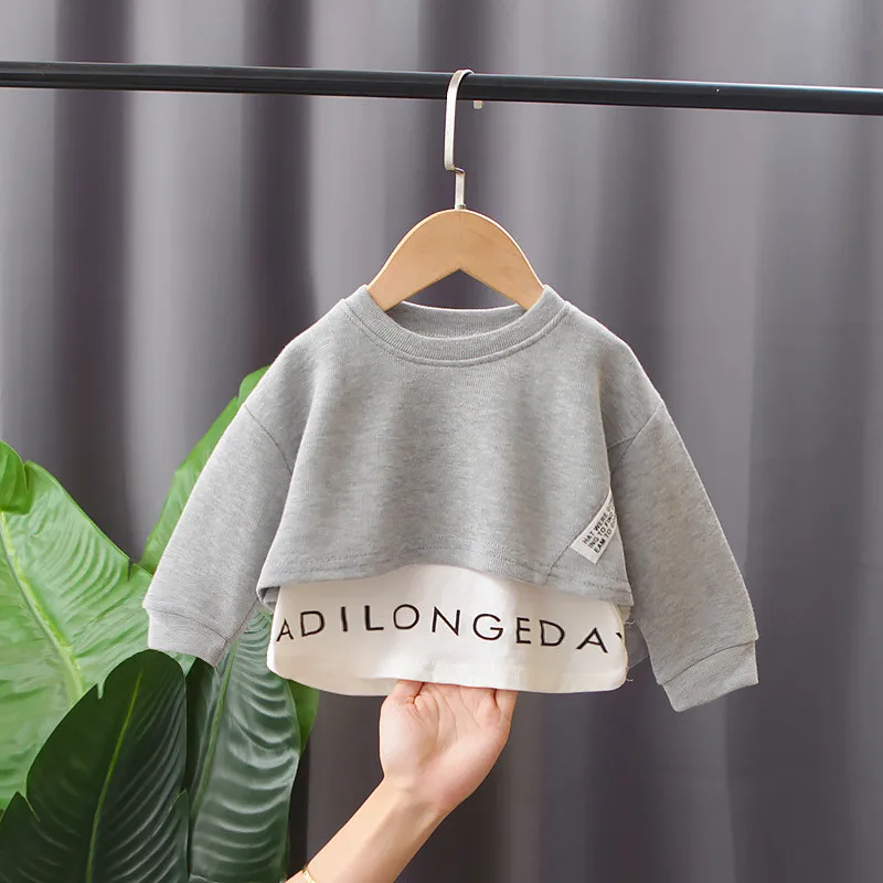 Conjunto de 2 unids/set de ropa deportiva para ni&ntilde;os y ni&ntilde;as, traje informal holgado con sudadera y pantalones para primavera y oto&ntilde;o, 2022-4