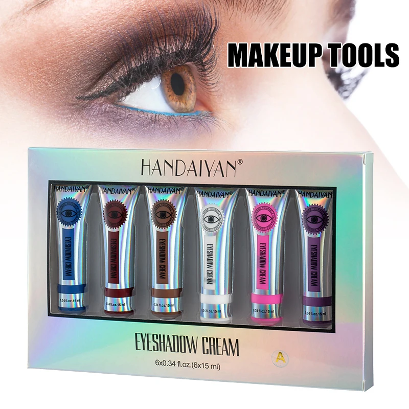 

Newly 6pcs Colorful Eyeshadow Paste Matte Shimmering Naturally Long Lasting No Smudging Eye Shadow Eyeshadow Paste ShadowsMakeup