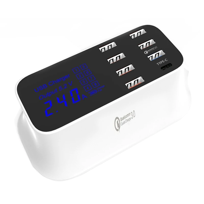 Полная Быстрая зарядка несколько USB зарядное устройство 40 Вт/8а 8 портов