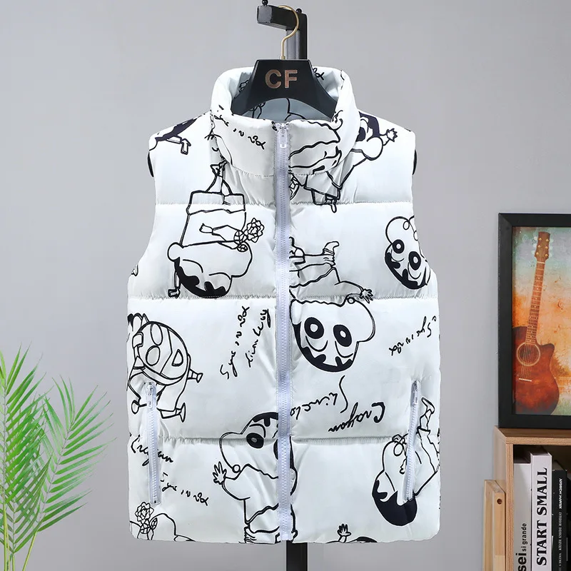 Зимние жилеты с хлопковой подкладкой женский корейский жилет свободного кроя