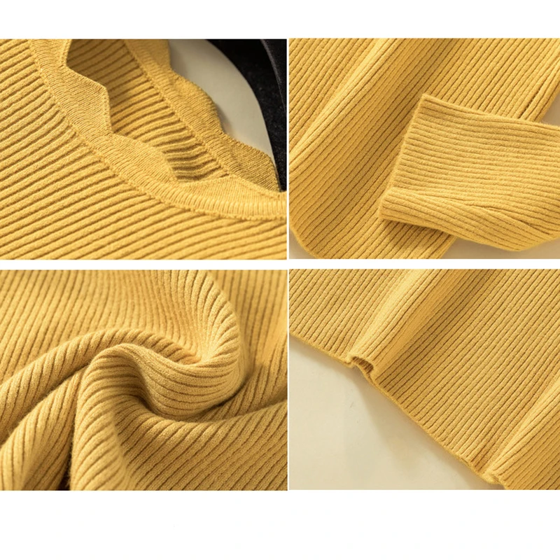 Knitted Sweater Women Cashmere Autumn Winter Casual Solid O-neck Women's Top 2019 Fashion Pullovers Coat Female Blouse Shirt Ton | Женская