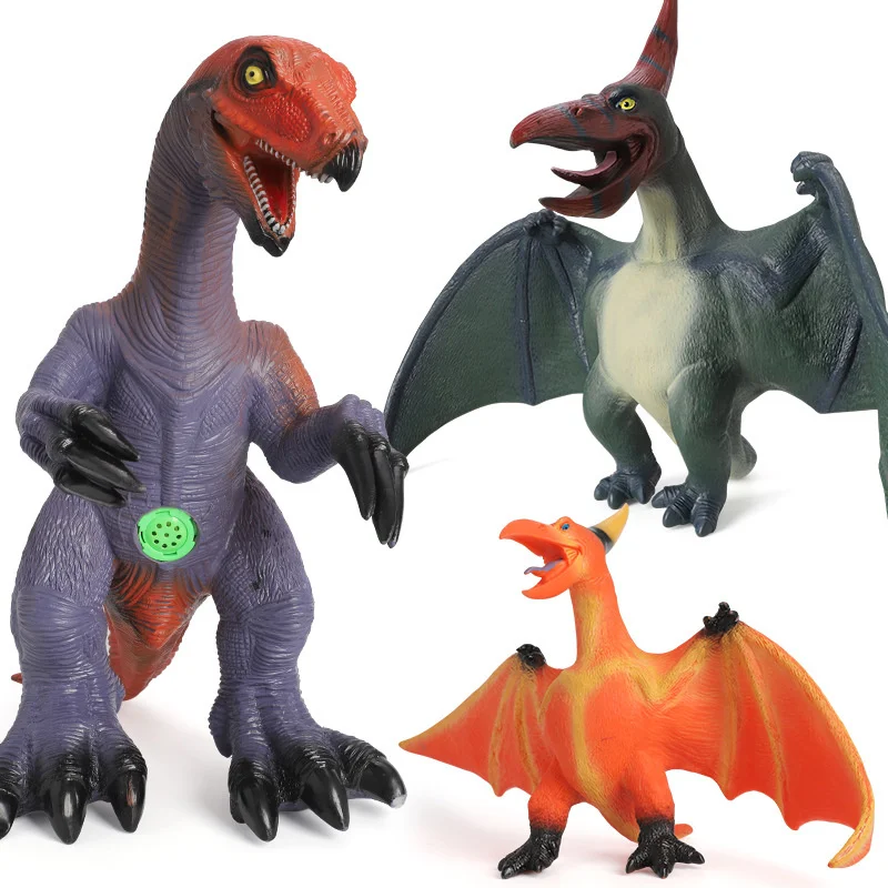 

Динозавр мир Юрского периода, мягкая резиновая игрушка большого размера, тираннозавр рекс, Велоцираптор, Акула, стегозавр, игрушки для дете...