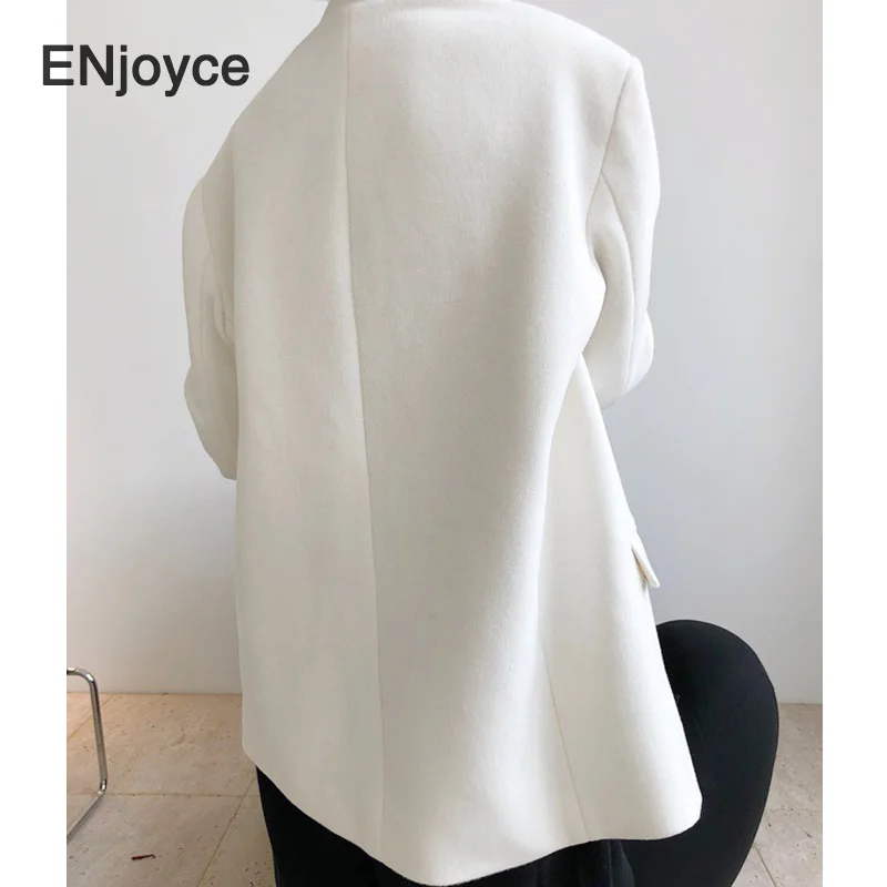 Костюм женский шерстяной в клетку винтажный пиджак стиле оверсайз ретро с