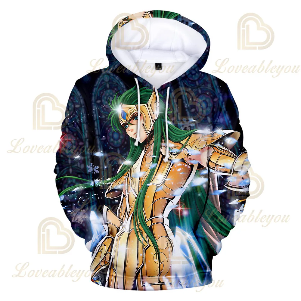 

2019 Hot Anime Hoodie 3D Print Saint Seiya Sweatshirt Fashion Casual Harajuku Style Pullover Clothes Kids/Adult