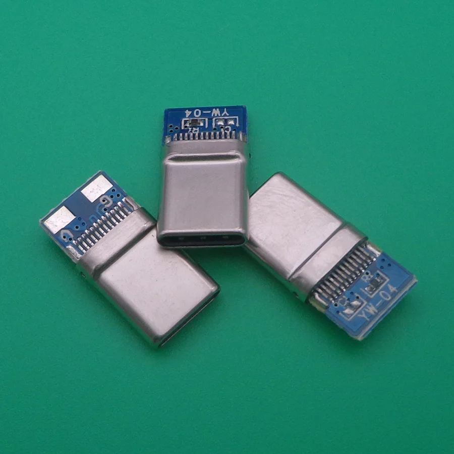 20 шт./лот USB 3 1 Тип C разъем 12 контактный Штекерный для быстрой зарядки адаптер