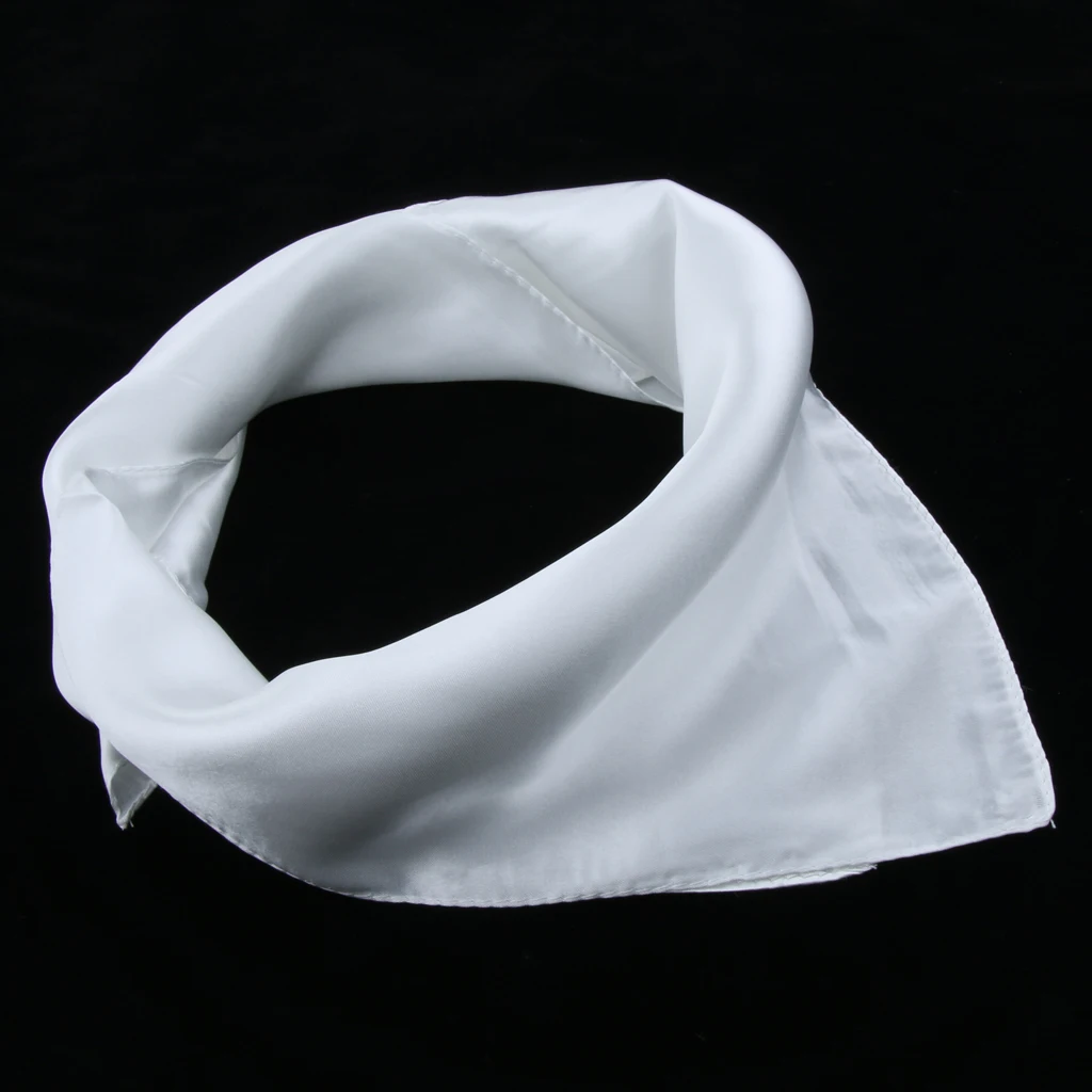 Satin Silk Feel Formal Square Bandana Neck Scarf Head Hair Wrap Face Mask Riding Camping Cycling Handkerchief |