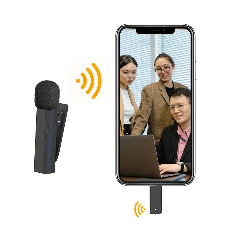 

Портативный мини-микрофон, 1200 мАч, внешний аккумулятор, чехол 2,4g, профессиональный микрофон Techology для Youtube, Tiktok, Facebook