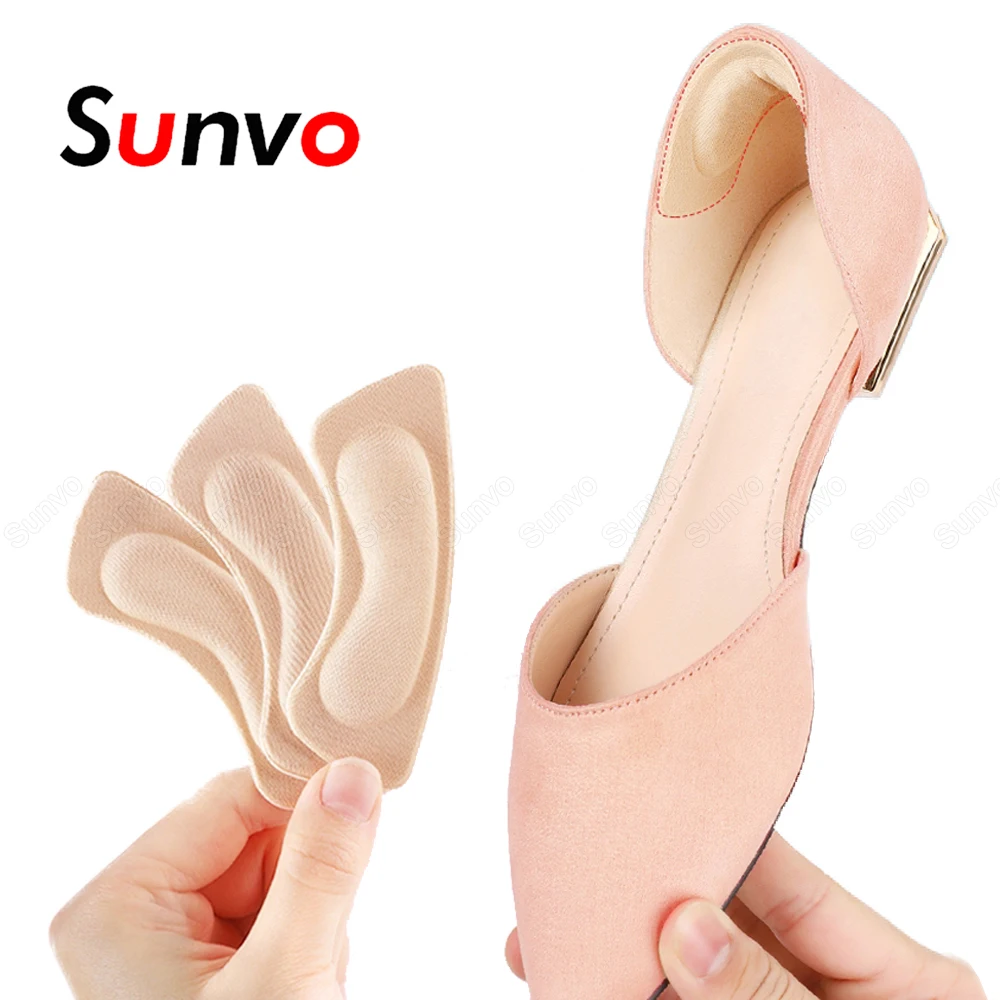 Sunvo 3Pairs Heel Protector Insoles for Shoes High Heels Inserts Foot Pain Relief Self-adhesive Shoe Stickers Heel Cushion Pads