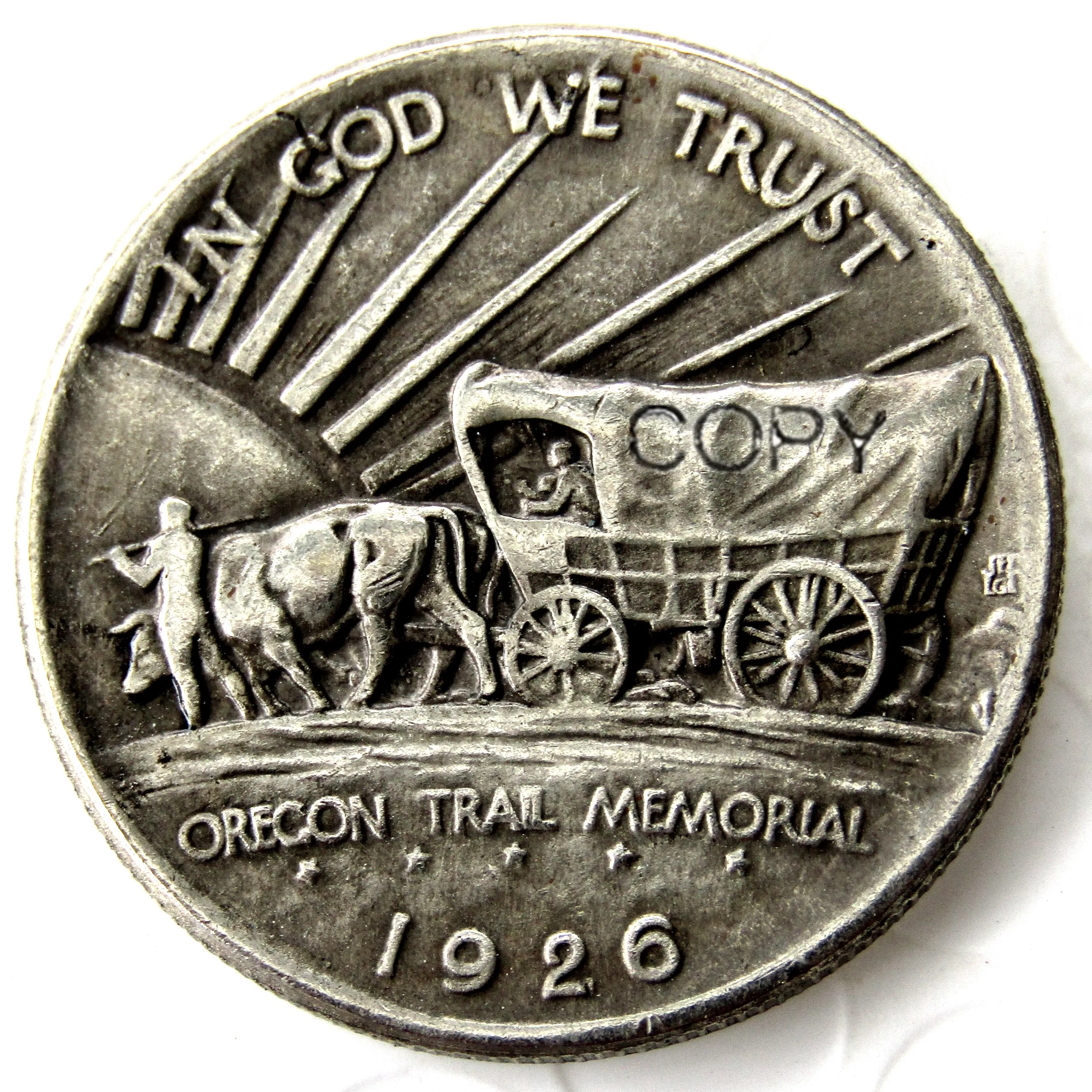 США 1926-S Oregon Trail Memorial половина копия доллара монеты посеребренные
