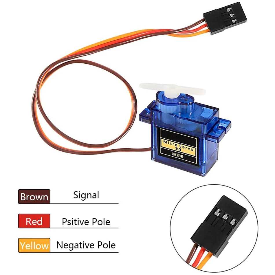 8 Pcs SG90 9G Micro Servo Motor Kit Mini Servos for RC Robot Arm/Hand/Walking Helicopter Airplane Car Boat Control with Cable |