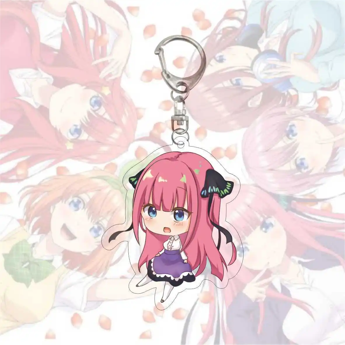 Новинка брелок для ключей с квинтуплетами мультяшный HD акриловым рисунком