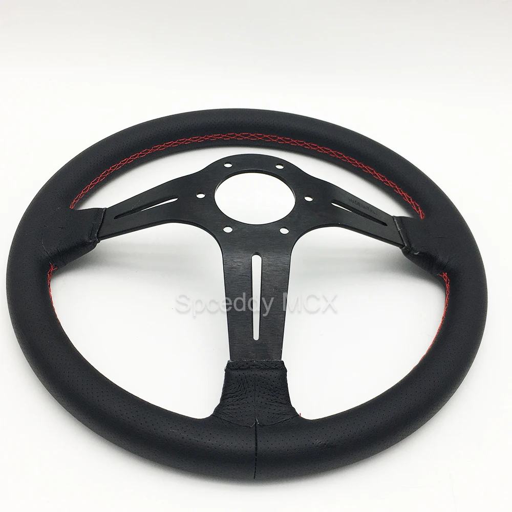 Универсальное высококачественное новое рулевое колесо 14 дюймов 13 кожаное