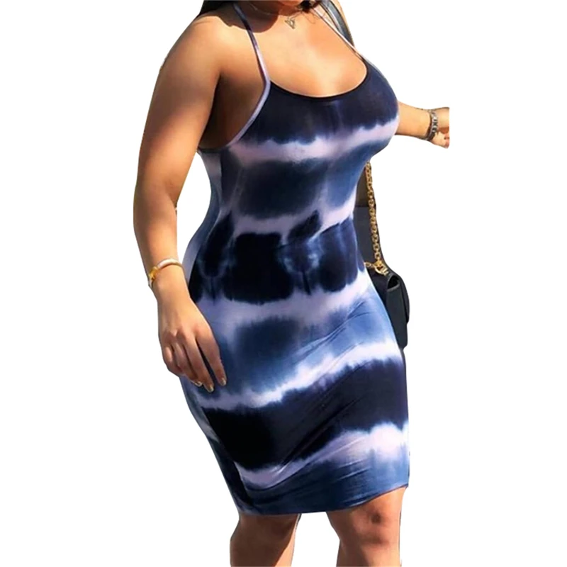 Летнее платье Бандажное без рукавов на бретельках женское сексуальное
