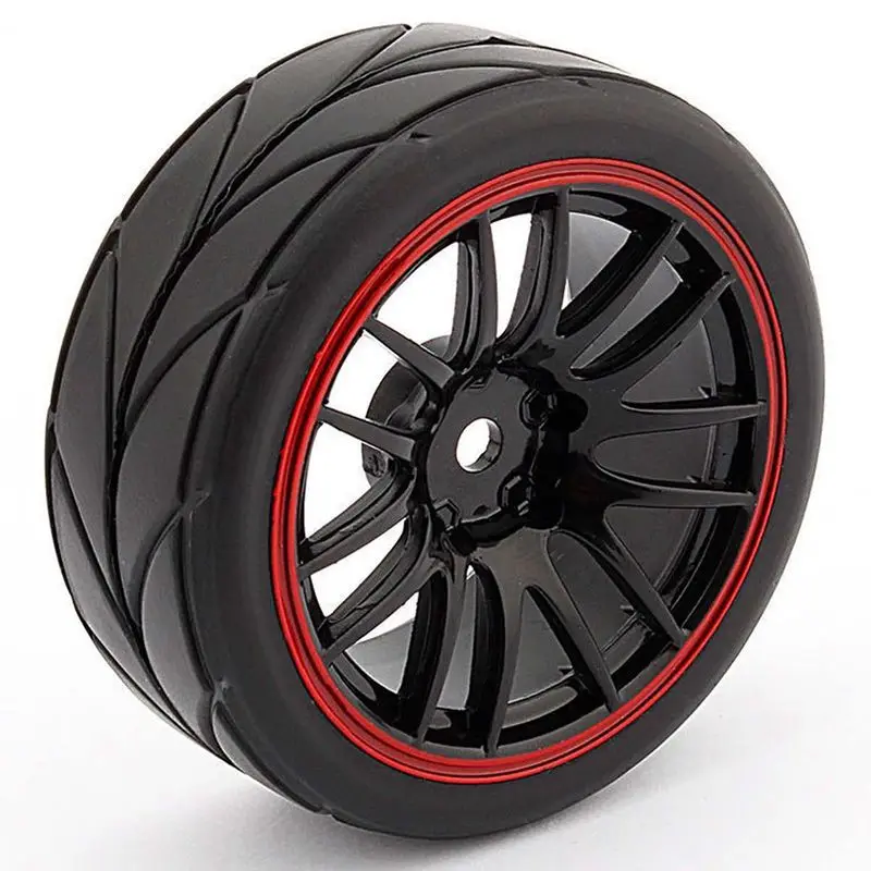 4 шт. 12 мм Ступица колеса диски и резиновые шины для RC 1/10 на дороге Touring Drift Car R |