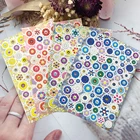 Цветные 3D наклейки с подсолнухами для дизайна ногтей маргаритки розы цветок фрукты 5D рельефные наклейки для ногтей оптовая продажа Прямая поставка