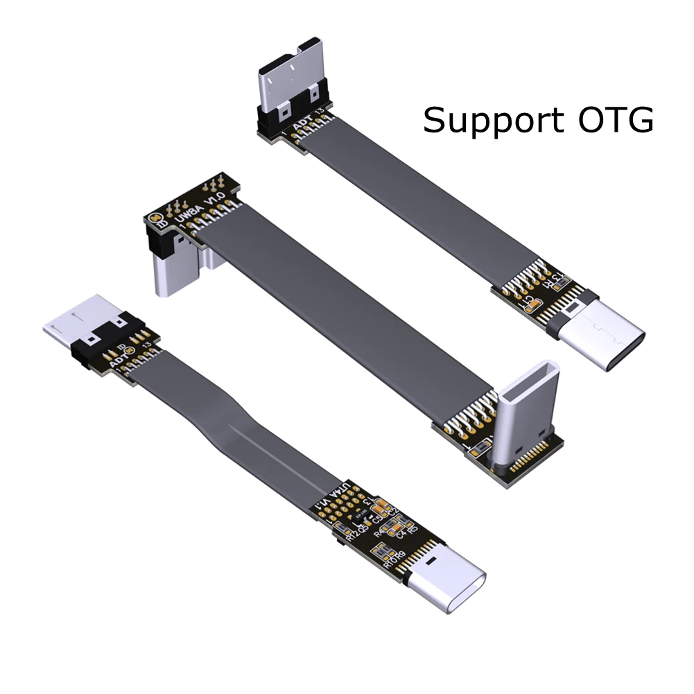 

FFC Type-C Micro USB 3,0 OTG плоский кабель-удлинитель FPV тонкий плоский мягкий гибкий FPC зарядка FPV Бесщеточный Ручной фонарь