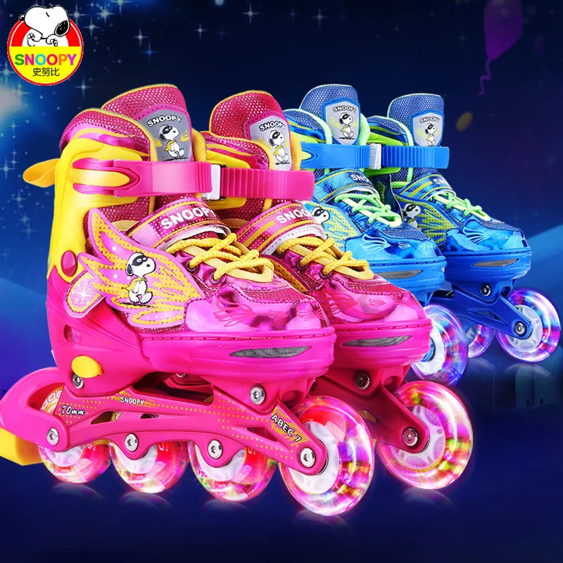 Новые детские коньки для начинающих полный комплект регулируемых однорядных