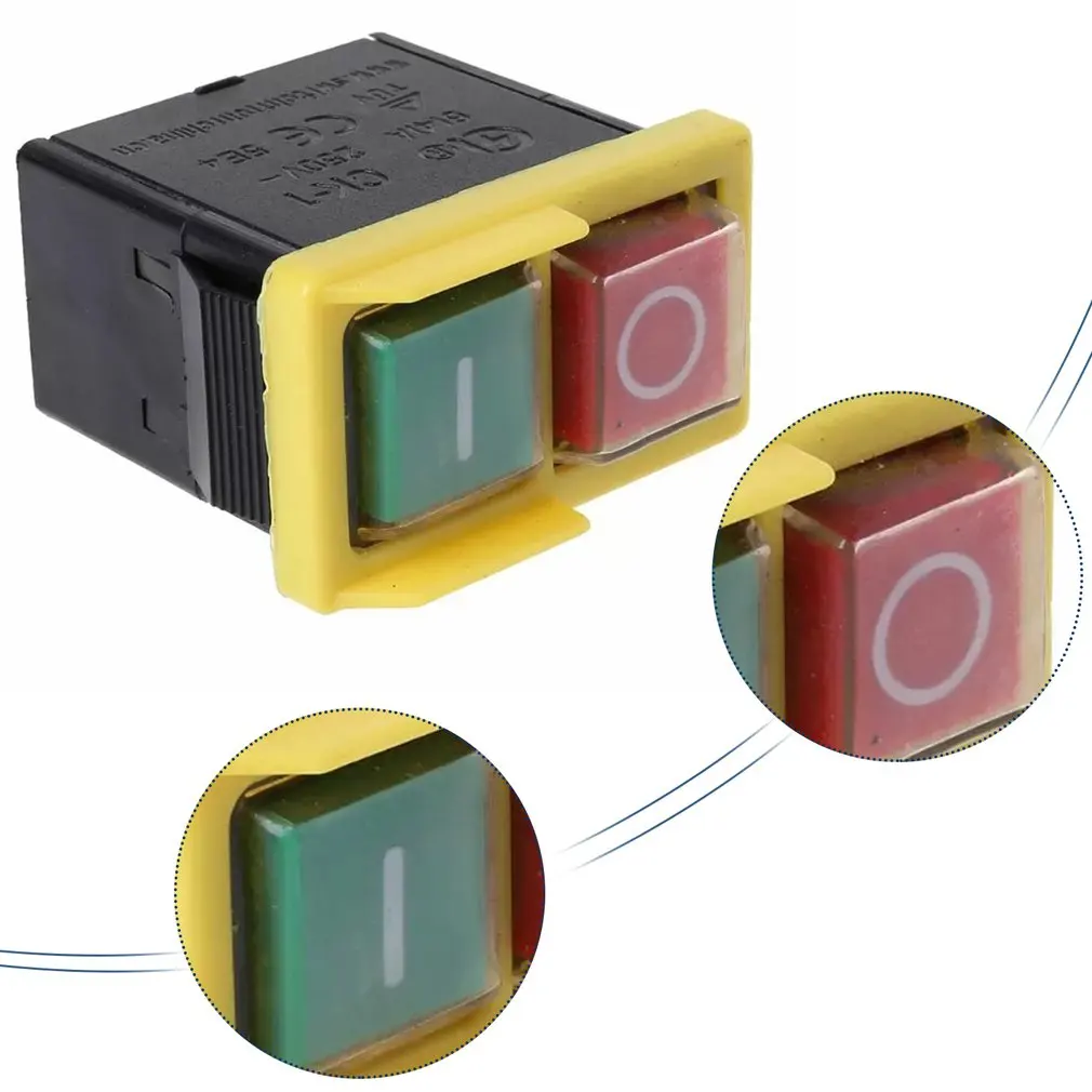 Водонепроницаемый кнопочный переключатель переменного тока 250 в 6/4A резак для