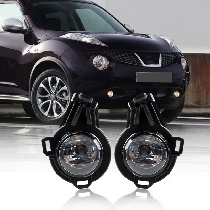 Pair Halogen Fog Light Cover Lamp Assembly With Bulb Cable & Switch For Nissan Juke 2011-14 Accessories |