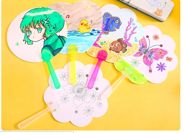 200 шт. DIY пластиковая ручка вентилятора для свадебной вечеринки аксессуары