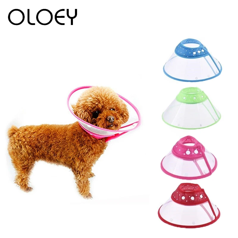 

Практичный конусный ошейник для домашних животных, пластиковый защелкивающийся ошейник с мягкими краями для щенков, защитный ошейник для д...