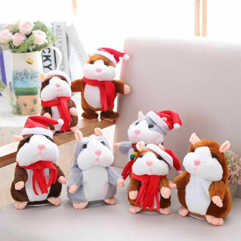 Милый нежный хомяк повторяет что вы говорите электронный питомец говорящая