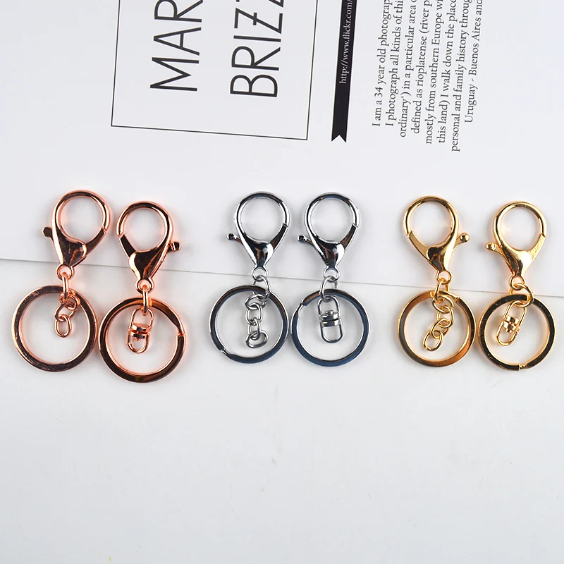 Пряжка Омар розового цвета серебристого металла брелок для ключей застежка DIY