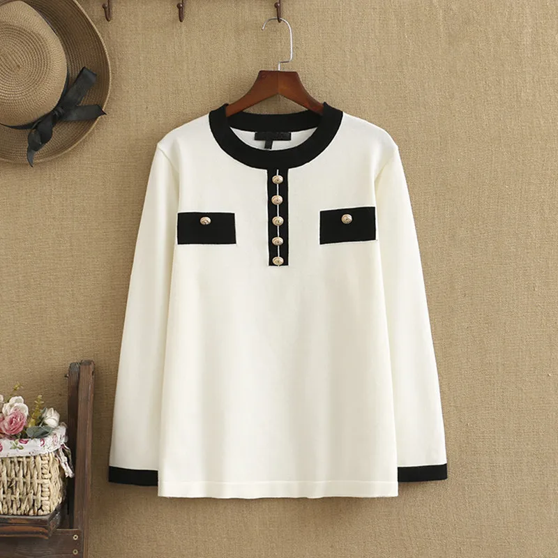 

Женская трикотажная рубашка с круглым вырезом и длинными рукавами