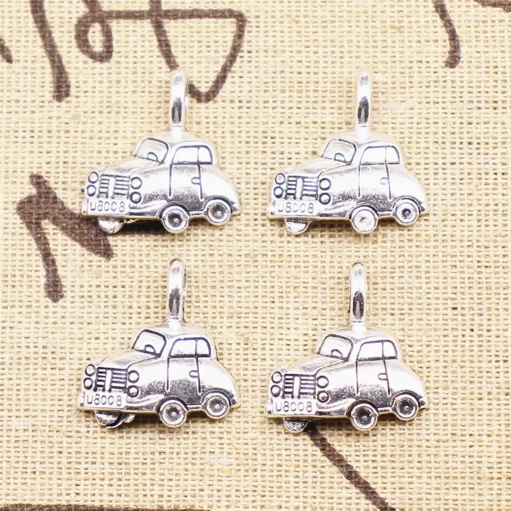 

Designer Charms DIY 5pcs 20x20mm Antique Silver Color Car Charms