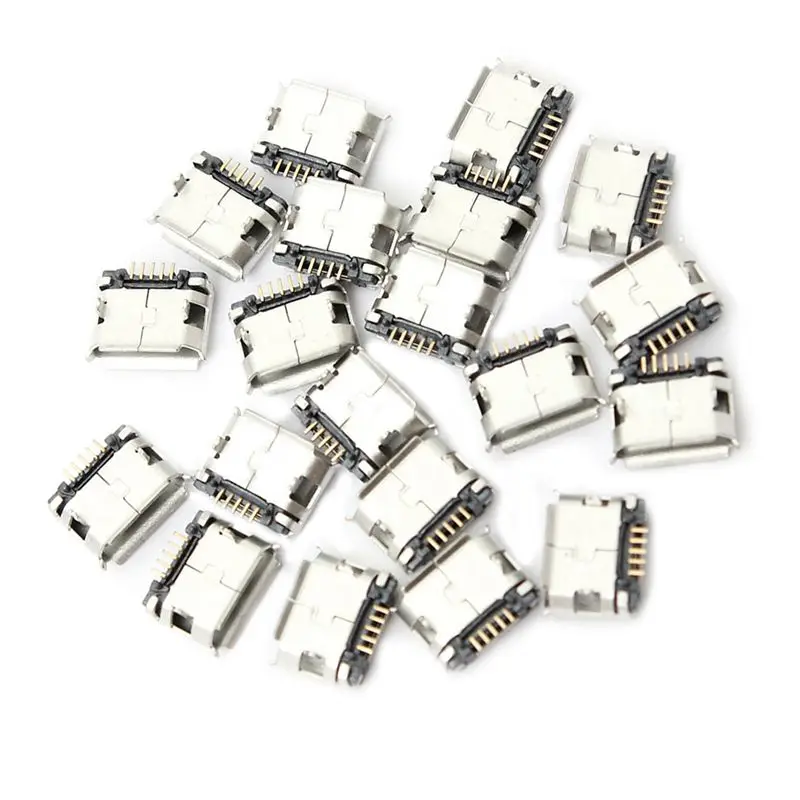 10 шт. Панельное крепление X мм постоянного тока и 60 микро Usb Тип B Женский 5