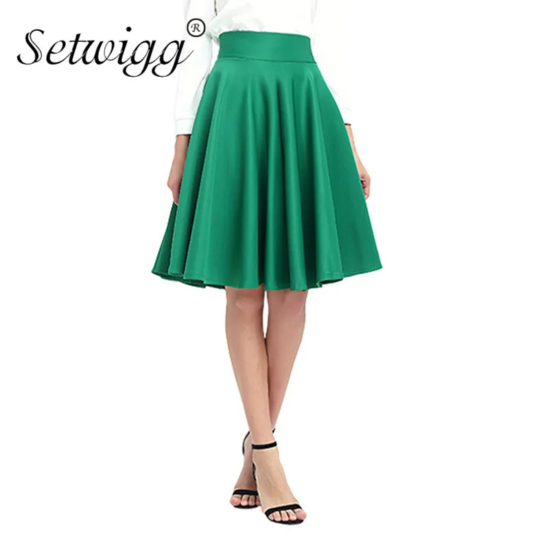 Женская Плиссированная Юбка миди с высокой талией на молнии|skater skirt|pleated midi skirtmidi