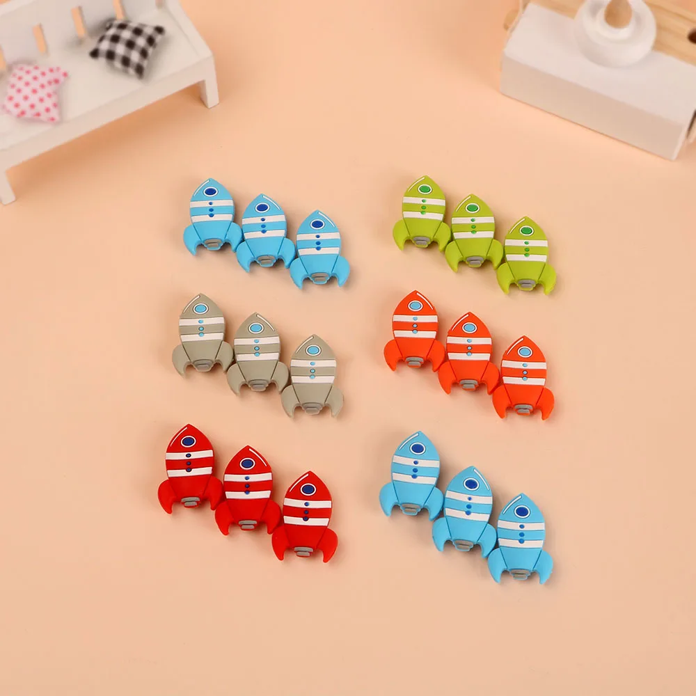 baby teething items early Kovict 10pcs Silicone Bead Cartoon Rocket Shape BPA Free Tiny Rod Food Grade Silicone Bead Baby Teething Toy baby teething items fussy