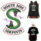 Зеленая нашивка Змея, теплопередающая куртка, аппликация, переводная термо-наклейка для одежды Riverdale South Side Serpents