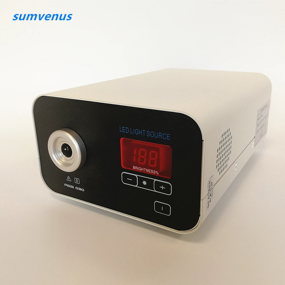 Medical Surgical MINI Portable High Brightness LED 30W Fit Wolf Fiber Interface Endoscope Examination Cold Light Source ENT