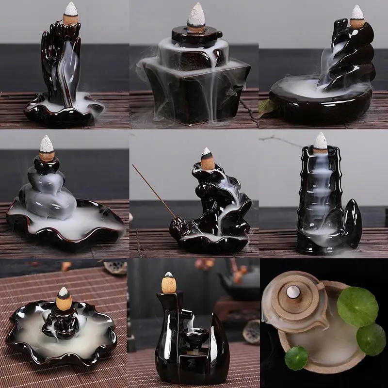 

Different Styles For Choice Ceramic Backflow Incense Burner Smoke Waterfall Incense Holder Censer Use In Home Office Teahouse