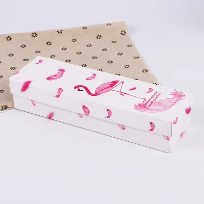 4 Креативный Фламинго Подарочная коробка Мраморная Бумага Сумка Nougat печенье Tote сумки Свадебные шоколадный торт упаковка бумага украшение для вечеринок - Цвет: 4