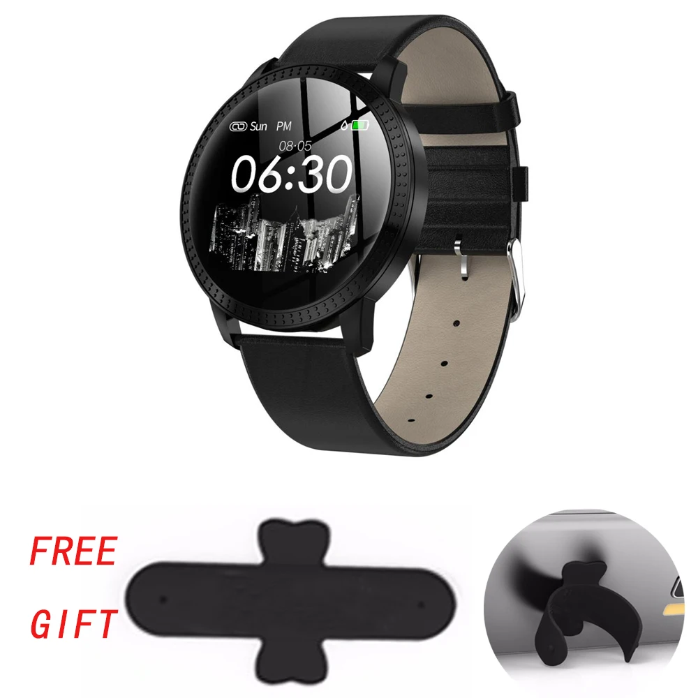 Black LEMFO CF18 Смарт-часы для мужчин кровяное давление монитор сердечного ритма Fintness трекер Водонепроницаемый IP67 1,22 дюймов Wacthes - Цвет: Black