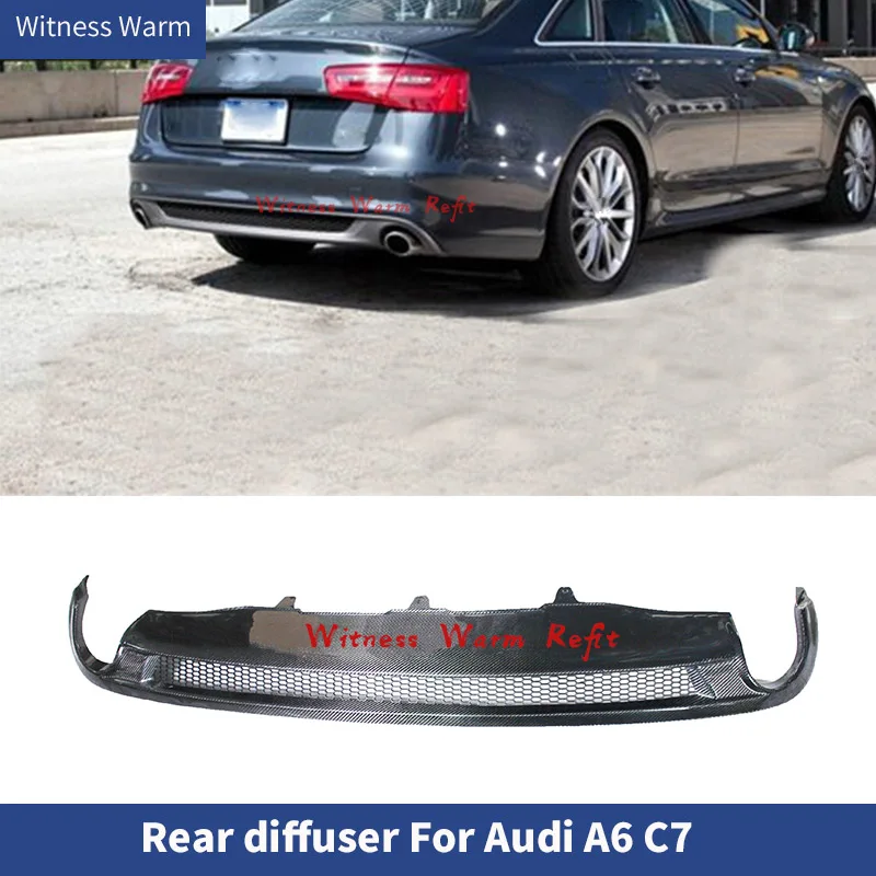 Диффузор для заднего бампера из углеродного волокна Audi A6 C7 SLINE stlye 2012 2013 2014 2015 2016 FRP