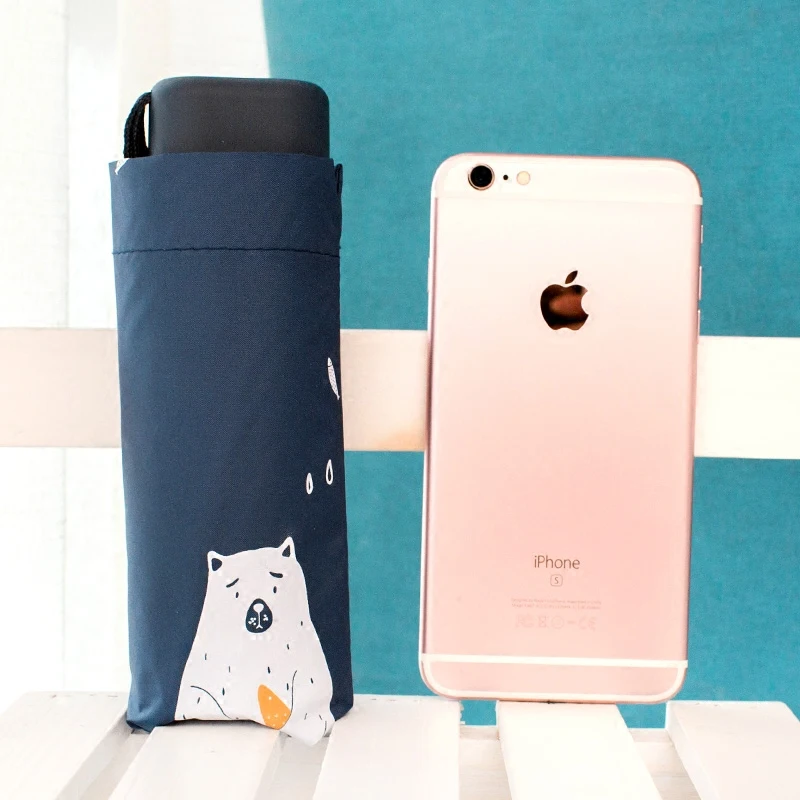 Новый складной зонт в виде медведей и рыб светильник кие маленькие детские