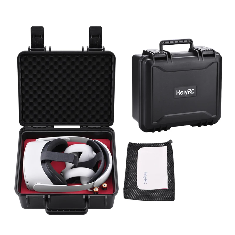 

Переносная сумка для хранения для Oculus Quest 2, ударопрочный водонепроницаемый чехол для дорожного костюма с гарнитурой, чехол для переноски, жесткий защитный чехол