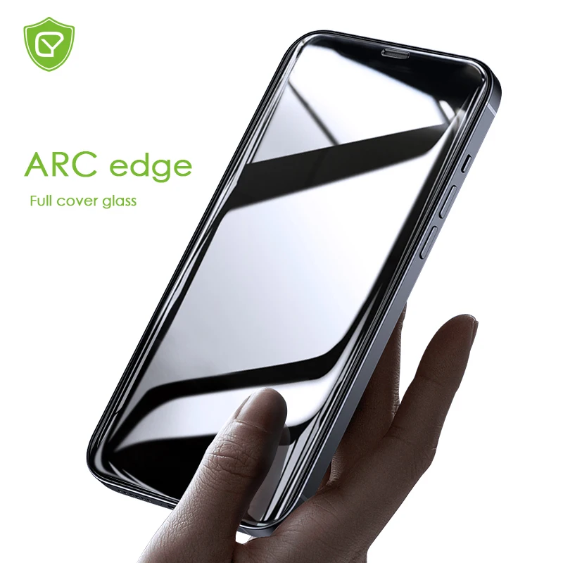 Премиум 2.5D большое дуговое стекло для iphone 12 Pro Max защита экрана покрытие